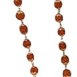 eivaa ; shine bright , wear jewellery EiVAA Natural Rudraksh Mala with Om Pendant for Men & Women | 108 Beads Spiritual Necklace for Meditation, | Authentic Rudraksha Beads with Silver-Coloured Om Charm-picture-12