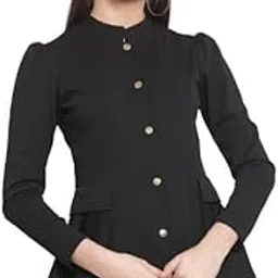 kassually women jacket Women Black Solid Tailored Jacket-picture-41