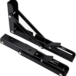 EARTHCONE L Shape Bracket 20cm Kitchen, Balcony, Bathroom and Household Wall Mounted Collapsible Standing Shelf Brackets with Screws, Decorative Corner Shelf Supporter Wall Rack (2Pair)-picture-18