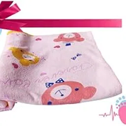 TEDDYIFY Soft Cotton Baby Bath Towel for Infants, New Born Babies and Toddlers, High Absorbent, Soft Cotton Premium Washcloth (1 Count, Pink)-picture-28