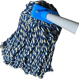 DustOut (I) Premium Cotton Floor Cleaning Mop with 4 ft extendable Metal Handle – Super Absorbent Color Yarn for Home & Commercial Use Heavy-Duty. Cleaning for Tiles, Wood & Hard Floors (Pack of 1)-image-70