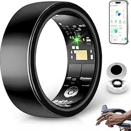 Smart Ring Health Tracker, Fitness Ring with Sleep & Step Tracker with a stainless steel, Waterproof Health Ring with Heart Rate Monitor, Charging Case Black Smart Ring (11)-picture-17