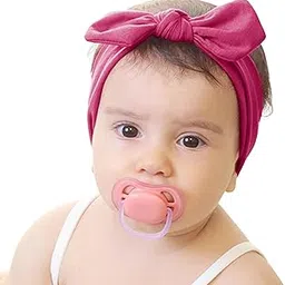 Bembika Bow Headband For Baby Girl Hair Accessories For Girls Headband For Babies Dark Pink-picture-15
