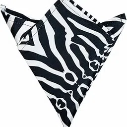blacksmith Black and White Zebra Printed Pocket Square-picture-29