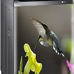 DivineDesigns™ Black Flower Lilly Washing Machine Sticker (Size :- 61 X 89 cm) Stickers for Washing Machine/Cloth Machine/and All Decorative Stickers-picture-71