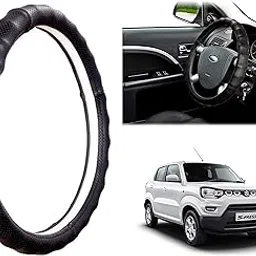 WolkomHome Ring Type Car Steering Wheel Cover (Finger Grip Black) for Maruti Suzuki s presso image 1