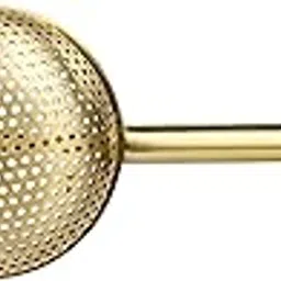 VĀYU Brewcraft Brass Premium Tea Infuser | Rust-Resistant Golden Tea Strainer with Fine Mesh | Spring Mechanism, Dishwasher Safe – Perfect for Loose-Leaf Tea Brewing, Reusable for Multiple Cups-picture-46