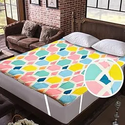 COZY FURNISH Super Soft 700 GSM Hollow Fiber Filled Mattress Padding/Topper for Comfortable Sleep, 4 Corner Elastic Band Queen Size 60X78(Inches) 5X6.5(Feet) Mattress Topper-image-13