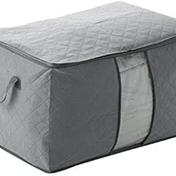 Under Bed Blanket Pillow Storage Bag Box Non-Woven Fabric Bag Cloths Storage Organizer(Multicolour)-image-55