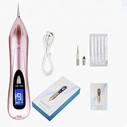 Rose Gold with box: LCD Facial Freckle Dark Spot Remover Tool Laser Plasma Pen Tattoo Mole Removal Wart Removal Machine Face Skin Care Beauty Tool-picture-36