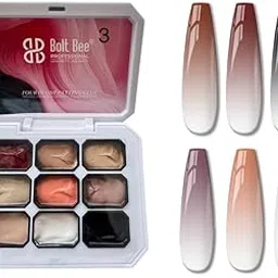 BOLT BEE Professional 9-Color Patting Gel Nail Kit with Tools, UV LED Soak-Off Ombre Gel Set, Gradient Sponge for Nail Art Design, Salon-Quality Polish Collection with nail tool and sponge for ombre (pat gel 3)-picture-10