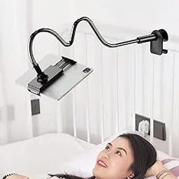 MAKNGRID Video Calls Stand Flexible Bed Portable Desktop Bedside Versatile Grip with Mobile Clip-On Desk Adjustable People Slouchy Streaming Live Hands-Free Arm Long Universal Gooseneck(Pack of 01) image 1