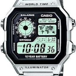casio Youth Series Digital Grey Dial Men's Watch - AE-1200WHD-1AVDF(D099)-picture-4