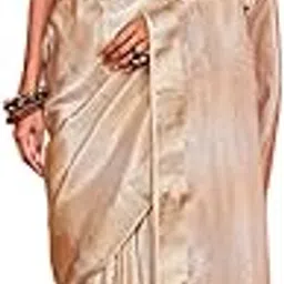 swornof Women's Pure Viscos Zari Saree With Unstitched Blouse-picture-10