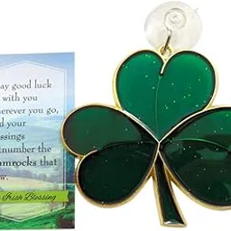 Westmon Works Shamrock Suncatcher Gift Set Irish Blessing Prayer Card and Irish Sun Catcher Boxed-picture-57
