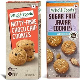 Whole Foods Gluten Free Cookies Combos |Jawar Diabetic Friendly| Nutty Fibre Chocolate | Pack of 2-picture-22