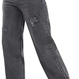 vrone Women Wide Leg Denim Baggy Jeans | Regular Fit Jeans for Women Jeans0BB-picture-26