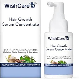 WishCare Hair Growth Serum Concentrate - 3% Redensyl, 4% Anagain, 2% Baicapil, Caffeine, Biotin & Rice Water - Advanced Hair Growth Serum for Hair Fall Control & Hair Growth 30ml-image-89