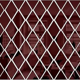 Wall1ders Rhombus Pattern 58 Pcs DIY Mirror Stickers for Wall, Acrylic Mirror Wall Decor Sticker, Wall Mirror Stickers, Acrylic Stickers, Wall Stickers for Hall Room, Bed Room, Kitchen. (Brown)-picture-27