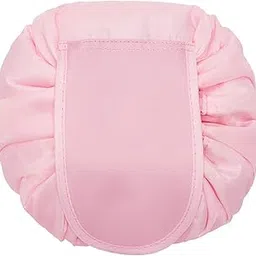 HOUSEHOLD CULTURE Drawstring Travel Makeup Bag Pouch Multifunction Storage Portable Toiletry Bags - Pink-picture-12