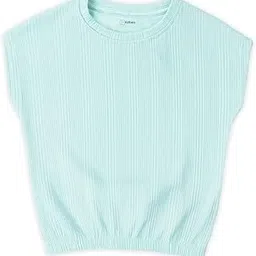 kidbea Ribbed Crop Top for Girls | Cotton Sleeveless Fancy Top for Infants & Toddlers | Soft Summer Wear (Only Top)-picture-26