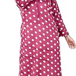 rangyaatra Women’s Polka Dot Print Fleece Winter Maxi Long Nighty | Cozy Warm Blanket Fabric Nightwear for Women | Full Sleeve Long Night Dress | Soft & Comfortable | V- Neck |-picture-40