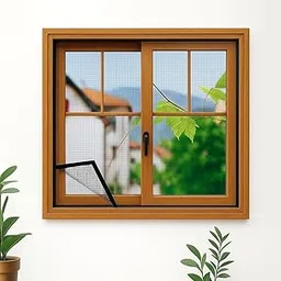 soul-neverends 120gsm Fiberglass Window Prestitched Net for Mosquito Protection, Self-Install, Size(95x125cm/37.40x49.21inch/3.12x4.10feet)-Grey-image-81