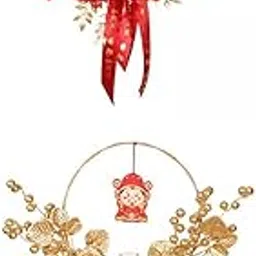 Merishopp 2X Chinese New Year Decoration Window Fortune Cat Wreath Home Decor-image-50