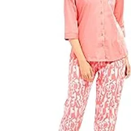 av2 Women's Cotton Butterfly Printed Night Suit Set of Shirt & Pajama Set -4031-picture-20