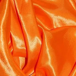 Silky & Shiny Satin Fabric Plain Colth Material for Dress Garments/Saree/Top Material Width 5 Meter 44 inch- Orange-picture-10