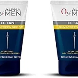 O3+ ALPHA MEN D-TAN Sunscreen SPF 50 50g (Pack of 2)-picture-31