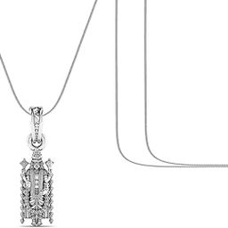 akshat sapphire God Tirupati Bala Ji Chain Pendant (Pendant with Snake Chain-22 inches) for Men & Women Pure Silver Lord Bala Ji Chain Locket for Good Health & Wealth - MPSS7199-picture-12