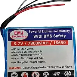 EMJ Electronics 18650 Lithium-Ion Battery with BMS Safety, 3.7V 7800mAh, led Bulb, Toys CCTV Cameras, GPS Navigation Devices, Science Project, Blutooth Speakers, WiFi Router & Multi Purpose use-picture-21