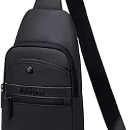 ah arctic hunter Arctic Hunter Slim Sling Bag for Men Small Crossbody Bag for 8-inch iPad Water-resistant Chest Bag with Earphone Port Detachable Buckle One Side Shoulder Bag for Travel Daily Use Casual, Black-picture-27