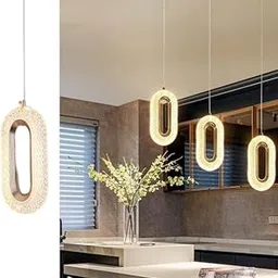 GAUVIK Oval Shape Modern Style Led Glossy Crystal Gold Creative Led Pendant Lamp/Hanging Lamp/Ceiling Light for Bedroom, Living Room, Restaurants, Dining, Coffee Shop, Home and Office.-picture-12