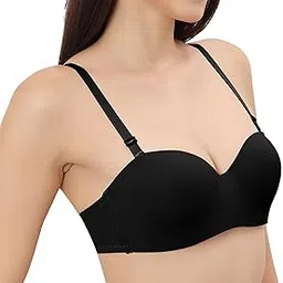 fabluk Women's Nylon-Spandex Blend Ultra-Comfort Seamless Push-Up Bra | Cotten Padded-picture-19