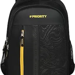 priority 35 Liters Black Polyester Stylish College Bag | With Waterproof Rain & Dust Cover | Backpack Unisex Bag for Men & Women - 19 Inch-picture-42