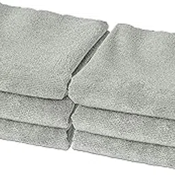 Eurow Microfiber Gentle and Fast Drying Absorbent Gym Fitness Exercise Towels, 350GSM, 16 by 27 Inches, Gray, 6 Pack-picture-27
