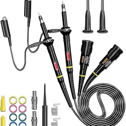 P2200 Oscilloscope Clip Probes 200MHz Fully Insulated BNC End Probe with Accessory Kit 1X 10X-picture-15