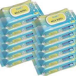 Mumta Milk Baby Wipes|With Vitamins & Milk Water |99.5% Pure Water|INFUSED WITH PROBIOTICS|Super Soft & Moisturising, Hydrates Skin|Prevent irritation & Rashes| 864Wipes-picture-24