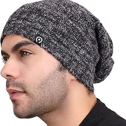 Coreteq Unisex Melange Long Slouchy Woollen Beanie Winter Cap-picture-16