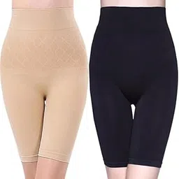 High Waist with Anti Rolling Strips Shapewear for Women Comfortable Slimming Panties Tummy Tucker Women's Shapewear Body Shapewear(Size 32 to 40 Inch)-image-69