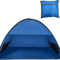 YFFSFDC Sun Shade Tent, Mini, Portable, 27.6 x 19.7 x 17.7 inches (70 x 50 x 45 cm), Comfortable Sleep, Cold Protection, Light Blocking, Face and Head Shade, Protective Tent, Eye Fatigue, Sleep Protection, Water Resistant, One-Touch, UV Protection, Sunbathing, Camping, Beach, Individuals, UV Protection, Pets, Ultra Lightweight, 3 Second Installation, Storage Carry Bag Included, Breathable, Outdoor, Indoor, No Pressure, Blue-picture-24