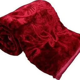 CHANGERS Embossed Blankets,Quilt,duvets,dohar,Quilt,duvets,dohar Solid Colour Ultra Soft Floral Double Bed Heavy Mink Winter Blanket image 1