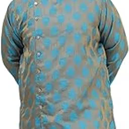 sojanya Plus(Since 1958) Men's Pure Cotton Kurta with White Embroidery-picture-14