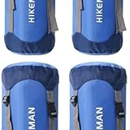 SAZ DEKOR 4pcs Outdoor Stuff Sacks Waterproof Cloth Sleeping Bag Storage Pouch Blue-image-42