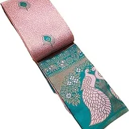 renvaani fashion RENVAANI Women's Traditional Jacquard Peacock Design Silk Saree with Unstitched Blouse Piece-picture-39