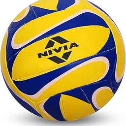 Nivia 472 Rubber Volley Ball - Size: 4 (Yellow & Blue)-image-21