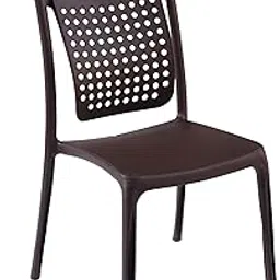 ITALICA Spine Care Plastic Chair for Home, Office, Living Room/Matte Finish Plastic Outdoor Chair/Patio Chairs for Balcony | Suitable for Indoor & Outdoor (2109, Brown, Set of 1 Chair)-picture-17