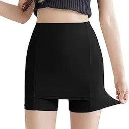 sizi Women Double-Layer Front Crotch Ice Silk Safety Shorts with Lace, Girls Seamless Safety Pants for Matching Dresses Gown.-picture-38